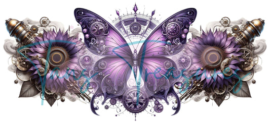 Purple steampunk butterfly