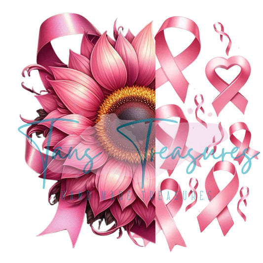 Breast Cancer Ribbon & Flower