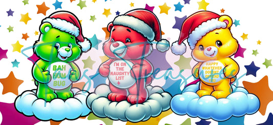 Sassy Christmas care bear uv dtf 1