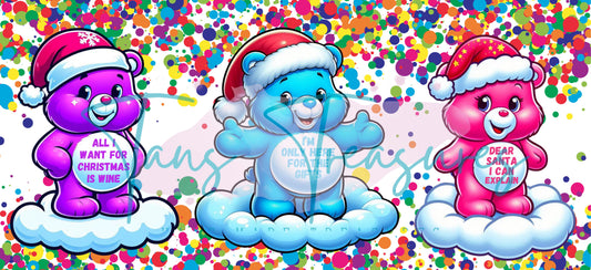 Sassy christmas care bear 2 uv dtf