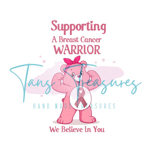 Supporting a breast cancer warrior DTF design