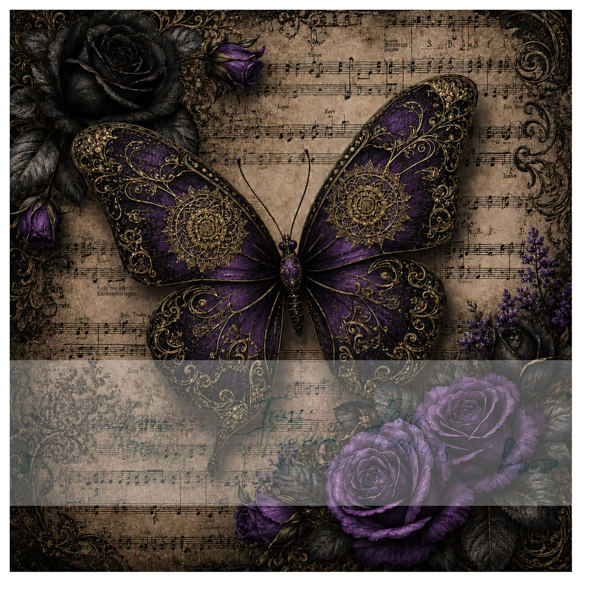 Butterfly Purple & Black
